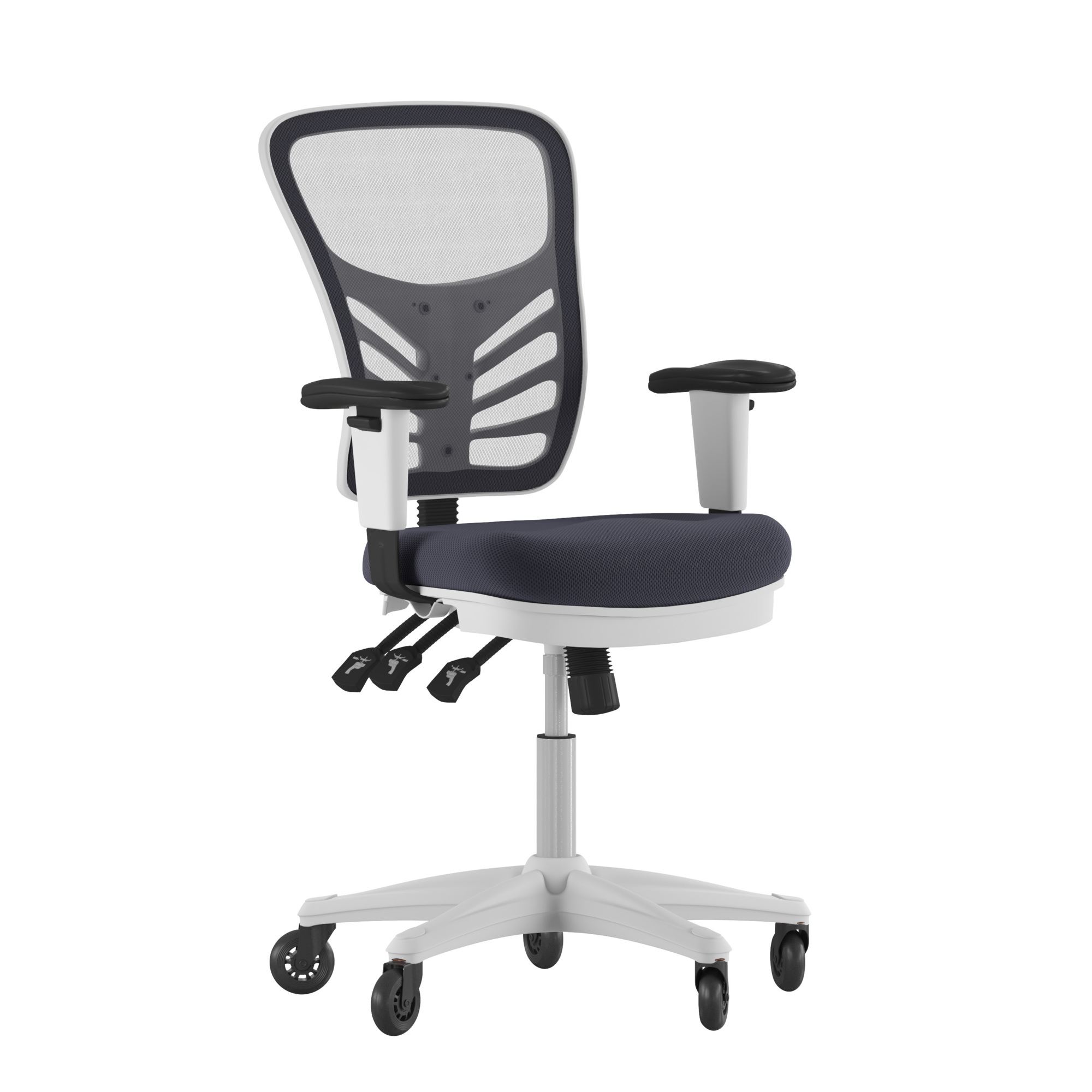 Flash Furniture, Dark Gray Mesh Multifunction Chair - Roller Wheels, Included (qty.) 2 Model# HL0001WHDKGYRLB